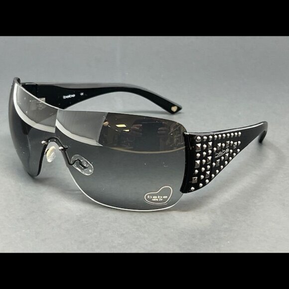 Bebe Affectionate BB7013-Jet 120mm Gray Lens Shield Women\'s Sunglasses main image 4